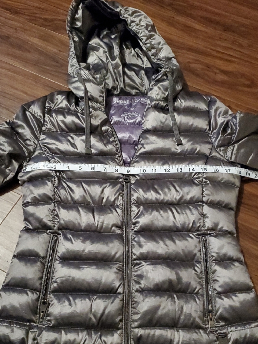 Andrew Marc Premium Down Shimmery Packable Down Jacket - Picture 6 of 11